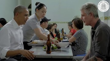 President Obama Dines with Anthony Bourdain in HaNoi Vietnam