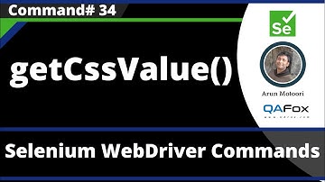 getCssValue() Command - Selenium WebDriver