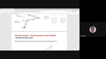 Velocity Analysis using Instantaneous Center Method