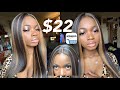 $20 AMAZON FAKE SCALP SYNTHETIC WIG WITH HIGHLIGHTS | AISI QUEEN HAIR