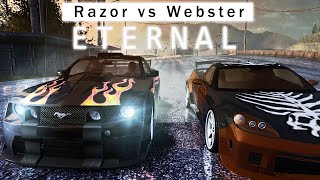 NFS MW Eternal Remastered | Razor's Ford Mustang GT vs Webster's Chevrolet Corvette C6 | Blacklist#5