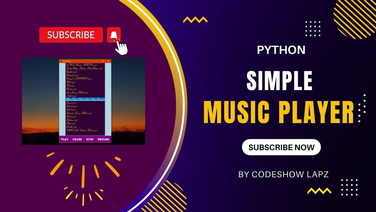 Simple Music Player 🎧🎶🤩 | CodeShow LapZ | 2022 | - YouTube