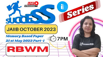 JAIIB OCT 2023 | JAIIB Success Series - Retail Banking | Memory Based Questions - Part 1