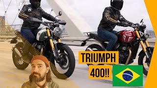 Triumph 400 no Brasil! Os detalhes de Scrambler 400 X e Speed 400