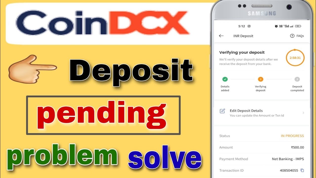coindcx deposit pending | coindcx deposit pending problem | coindcx deposit  rejected