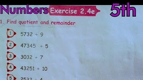 5th std maths numbers division exercise2.4e chapter2 term1