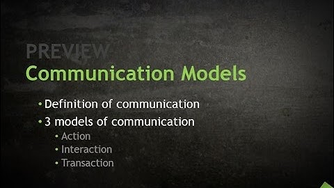 Communication Models