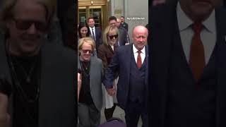 E. Jean Carroll leaves court after jury finds Donald Trump liable for sexual assault and defamation.