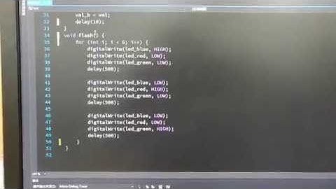 【Arduino】按下微動開關，開啟三彩霓虹燈