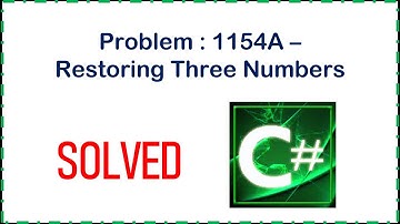 Codeforces Problem  1154A   Restoring Three Numbers in C#