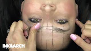 Brow Mapping for MIcroblading or Powder brows. Brow mapping tutorial. String method brow mapping.