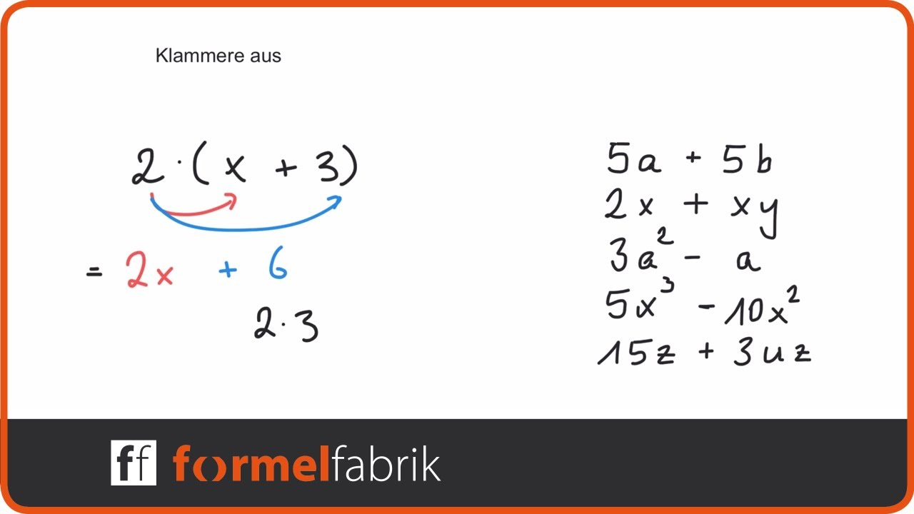 Terme vereinfachen: Ausklammern – Training (Nr. 11) - YouTube