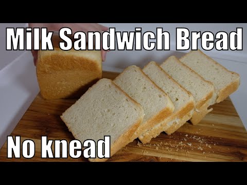 No Knead Milk Sandwich Bread[Gourmet Apron 416]