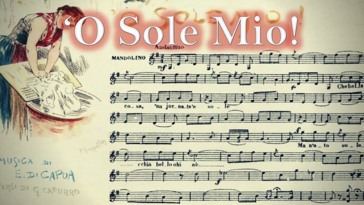 O Sole Mio - Neapolitan Love Song [Piano+Lyrics] - YouTube