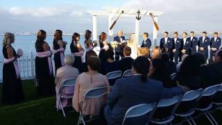 Coronado cays yacht club wedding ceremony gondola comes by
www.sandiegodj.biz