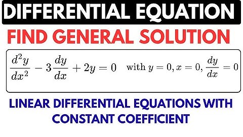Differential Equation | Linear Differential Equation with Constant Coefficients