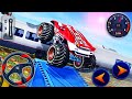 Us monster truck driving 3d  impossible car mega stunts ramp simulator  android gameplay