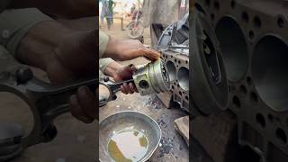 Hino Engine Head Piston Fitting #foryouシ #automobile #shortsfeed #pistons #asmr