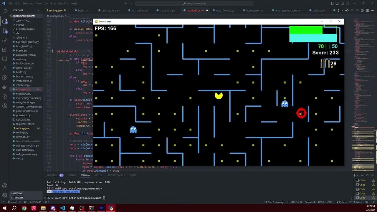 Senior-year CS Project 3: Procedurally Generated Pac-Man - YouTube