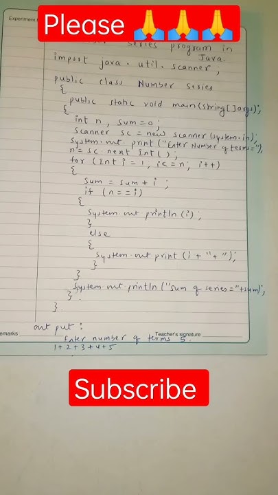 number series program in java #utubeshorts #by PRAVEEN VICTORY ️ ️ ️ ️ ...