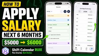 How to Apply Salary Income to the Next 6 Months | Shift Calendar RUIX