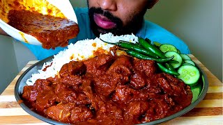 EXTRA SPICY 1KG BEEF CURRY || GREEN CHILLI || RICE EATING |#HungryPiran