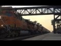 BNSF Trains in Fullerton, CA - 1/18/15