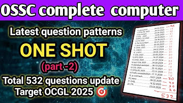 OSSC computer all previous year  question (part-2) ll up to date ll latest question pattern ll #ossc