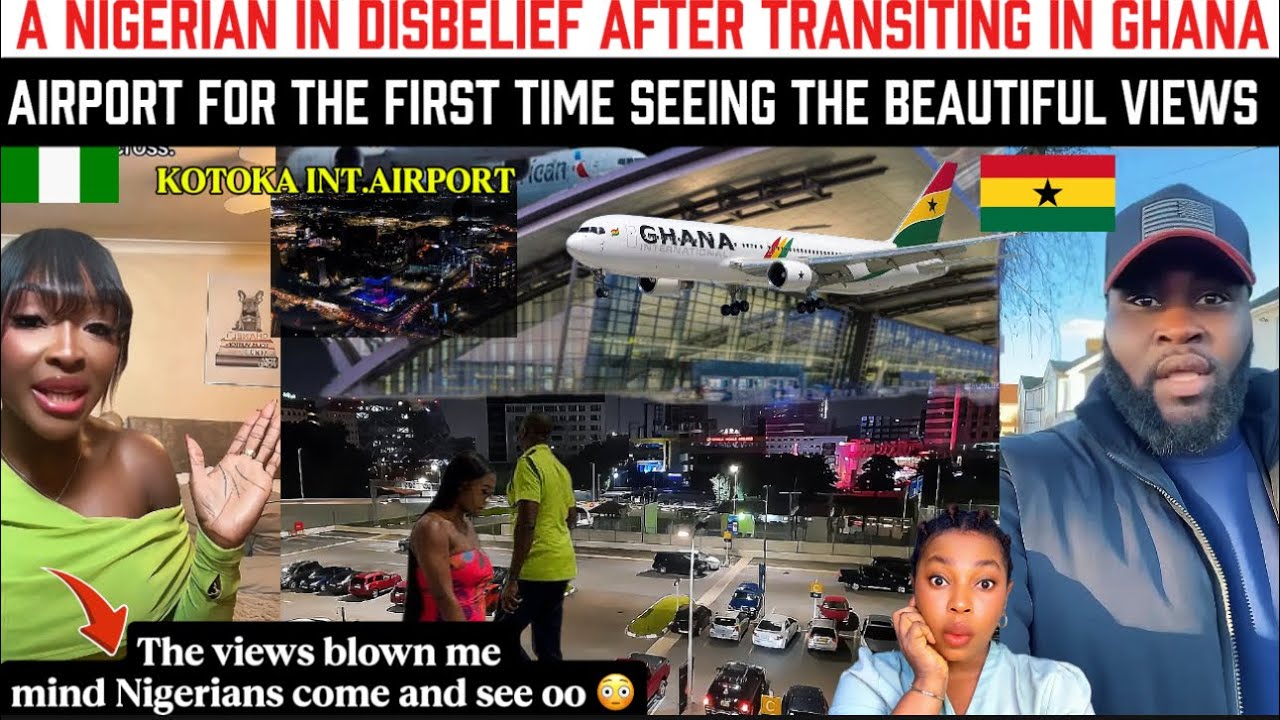 Житель Нигерии не может поверить своим глазам, впервые увидев прекрасную 🇬🇭 в аэропорту Ганы.