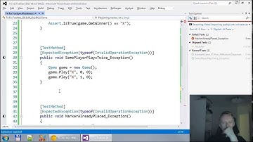 TicTacToe Kata in C# - 02 Continue until 4 passing tests