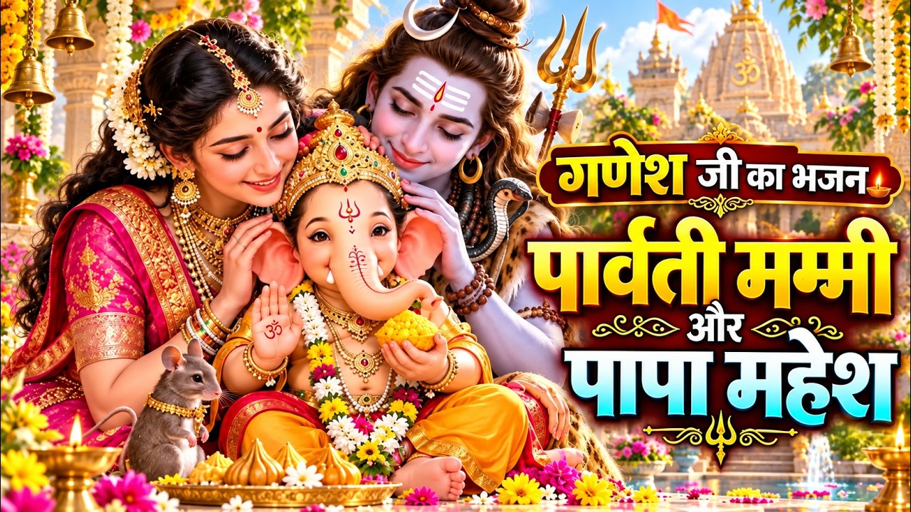 गणपति बप्पा का ये भजन सुनकर मन खुश हो जाएगा 🙏 | मेरे प्यारे गणेश | पार्वती माता पिता महेश | 2026