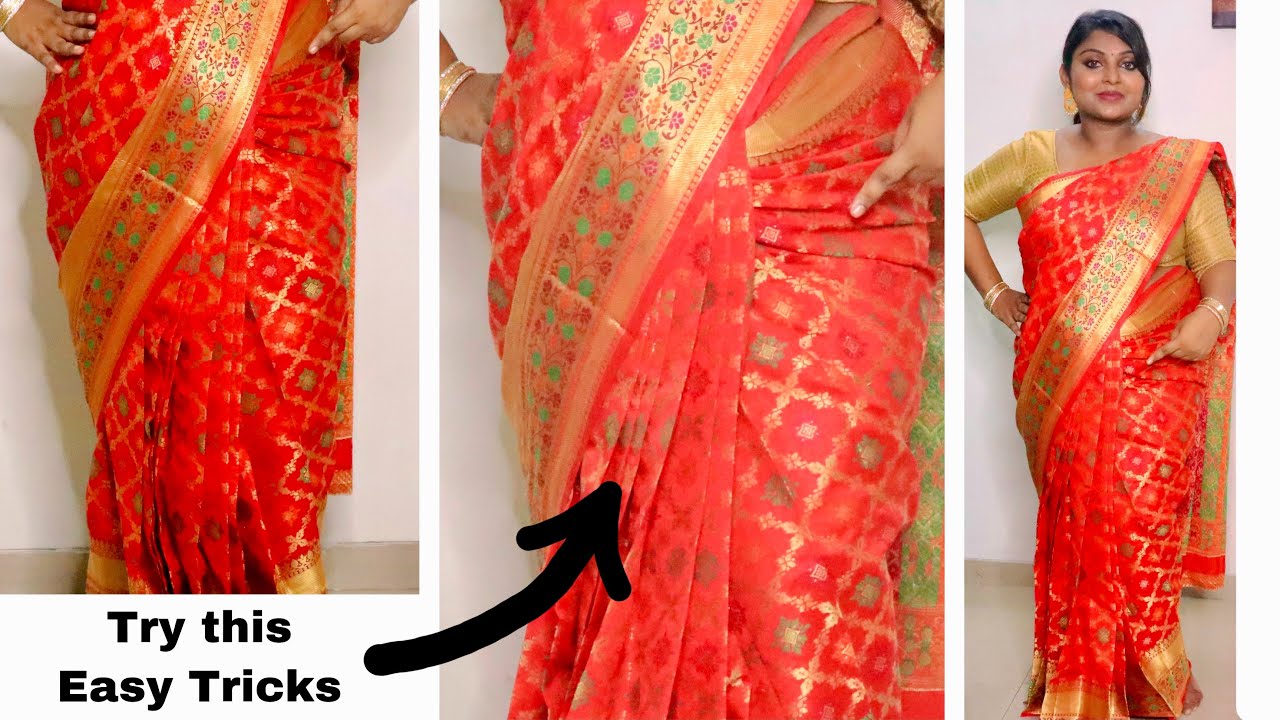 How To Drape A Saree Perfectly For Curvy Girls 