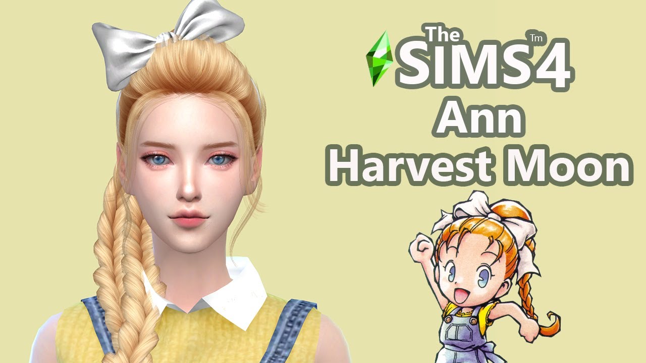 สร้างตัวละคร harvest moon ลูกสาวเจ้าของโรงแรมในเกม The sims 4 (Speed Build and CC List)