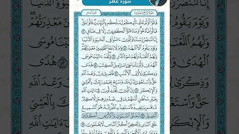 سورة غافر من الاية 50 - 66 / للقارئ ضياء المرعي
