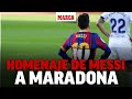 Así fue el homenaje de Messi a Maradona I MARCA