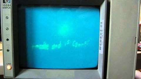 HP1332A X-Y vector display showing YouScope demo