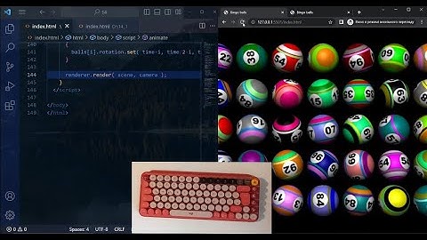ASMR Programming -   Bingo balls Three.js - No Talking