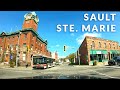 Sault Ste. Marie Downtown Drive 4K - Ontario, Canada
