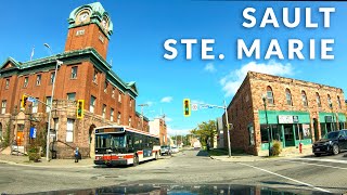 Sault Ste. Marie Downtown Drive 4K - Ontario, Canada