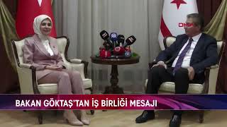 KKTC BAŞBAKANI ÜSTEL, GÖKTAŞ'I KABUL ETTİ