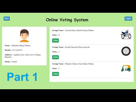 Online Voting System in PHP | Part 1 Tutorial | PHP Mini Project with Source Code | HTML Basics