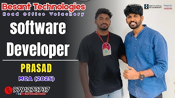From MCA to Software Developer | Inspiring Success Journey | Besant Technologies