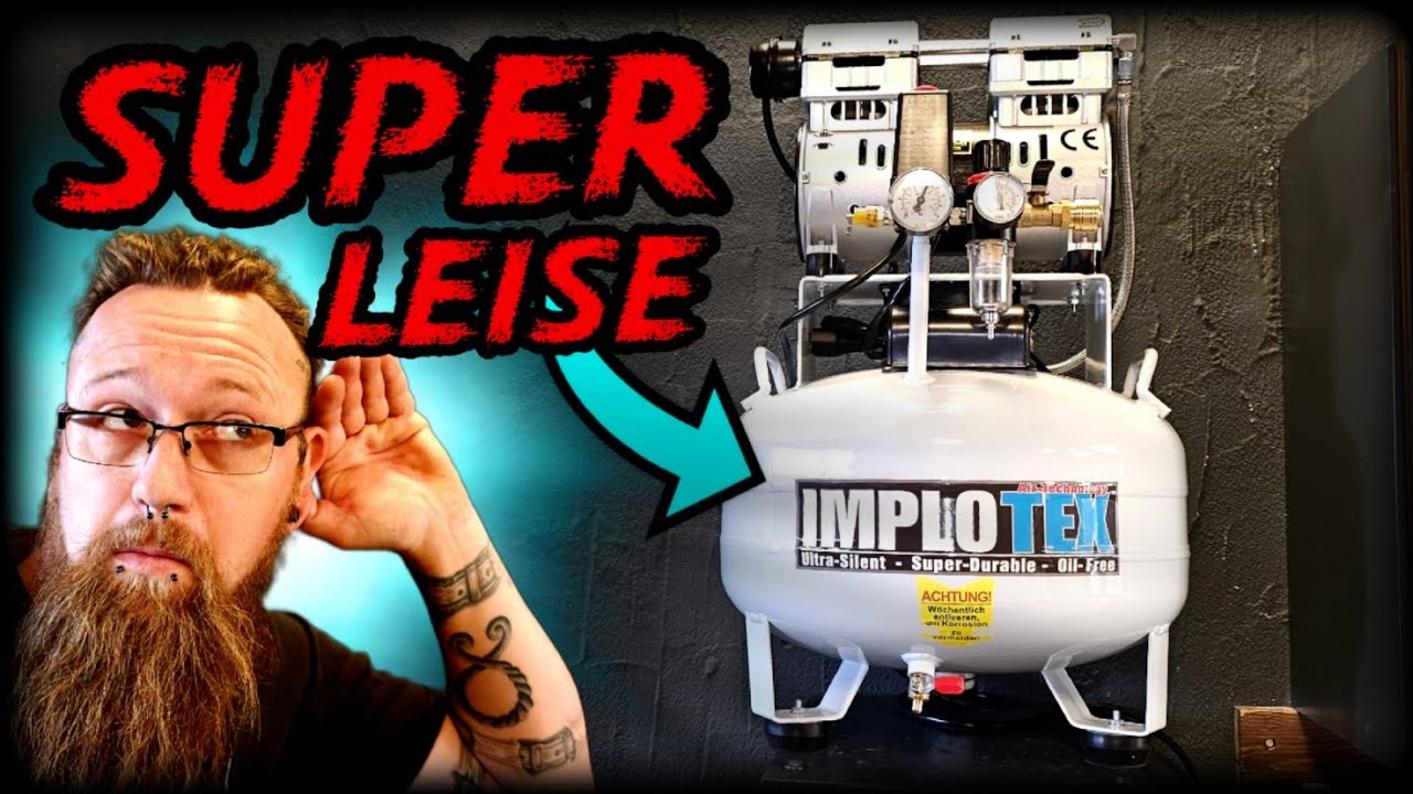 Paket] IMPLOTEX 850W 14L Silent Flüsterkompressor Druckluftkompressor nur  55dB leise ölfrei flüster Kompressor Compressor inkl. Ausblaspistole und  Druckluftschlauch