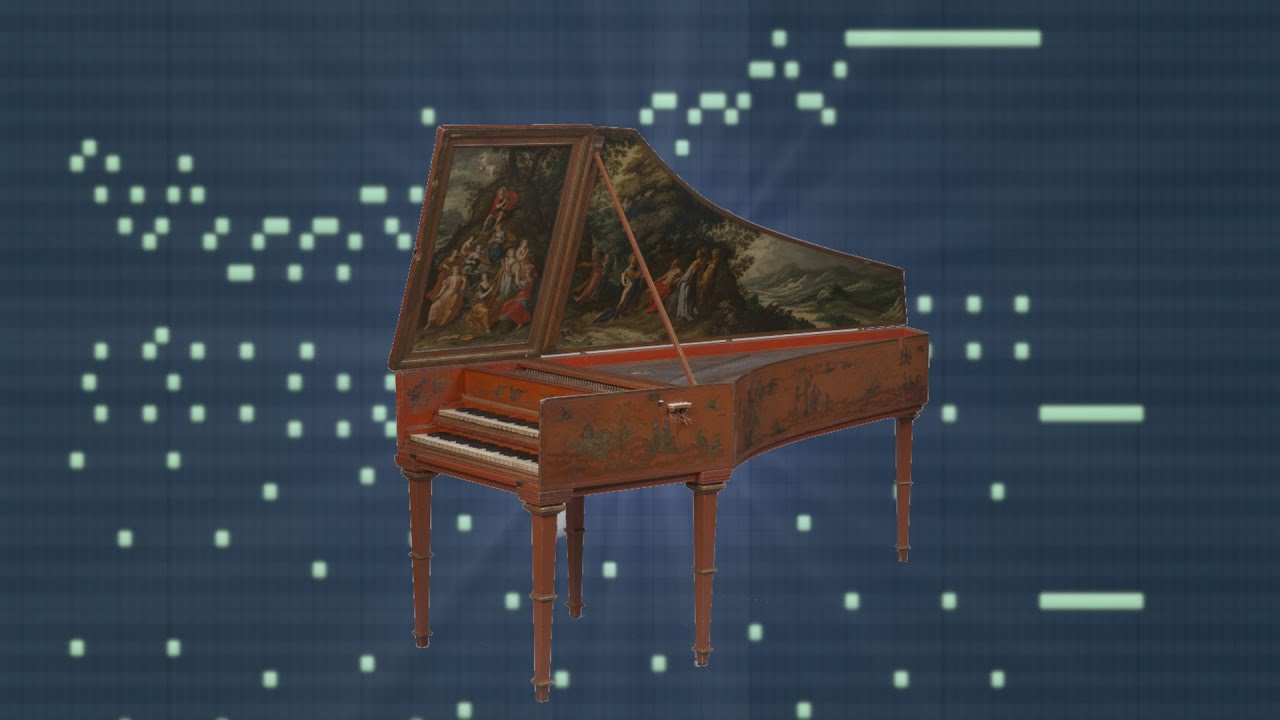 Florida man in baroque period plays a silly little song on a harpsichord.