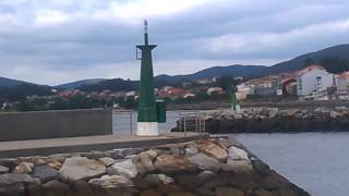 Posible delfin o tiburon en el puerto de Rianxo Rianjo Galicia y enseñando el puerto y sus vistas