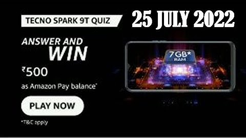 25July 2022 Amazon quiz answers। Fun zone quiz answers। amazon quiz today। today amazon quiz answers