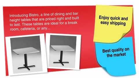 Bistro Series: 30" Square Table (Dining or Bar Height) - ofconcepts.com