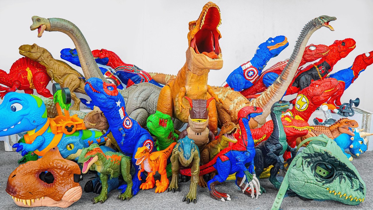 Satisfying ASMR Unboxing Jurassic World Dinosaur T-rex Triceratops Baryonyx Zuru Smashes Suprise Egg