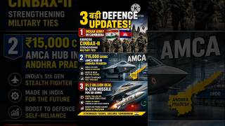 India’s BIG Defence Boost 🇮🇳 | AMCA ₹15,000 Cr Hub | R-37M Missile Deal | CINBAX-II Exercise