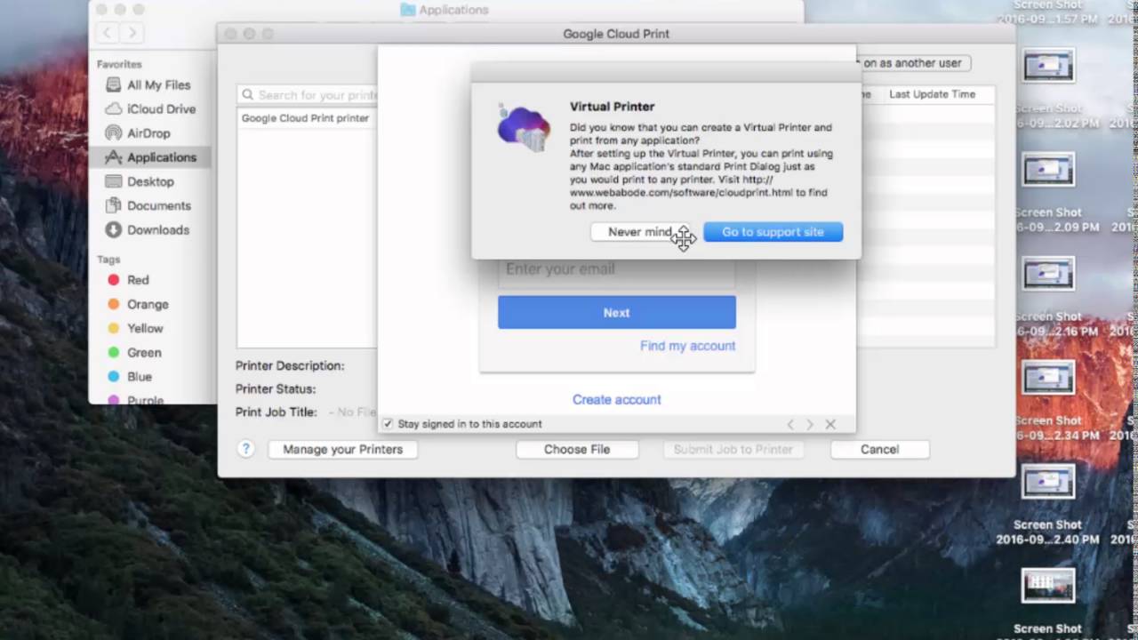 to Print from a Mac Google Cloud Printers - YouTube